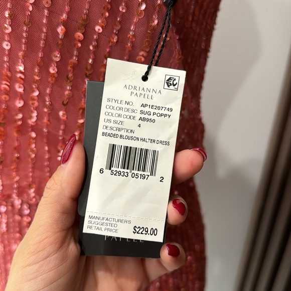 NWT 🏷️ ADRIANNA PAPELL halter dress size 4 - Picture 10 of 14